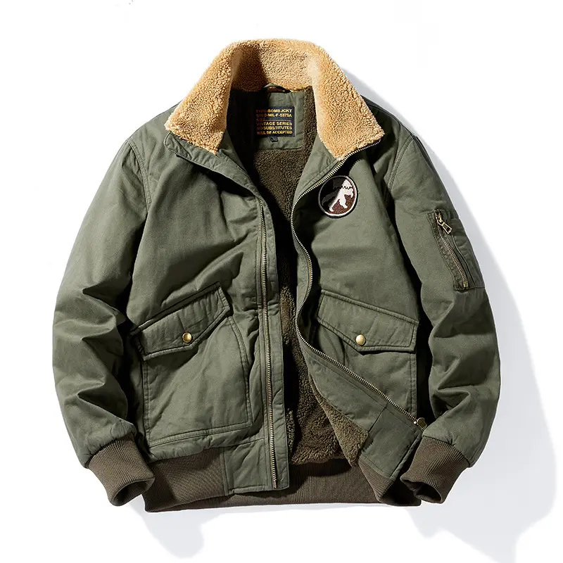 Herren Modische Übergangsjacke mit Fleece-Innenfutter Drune