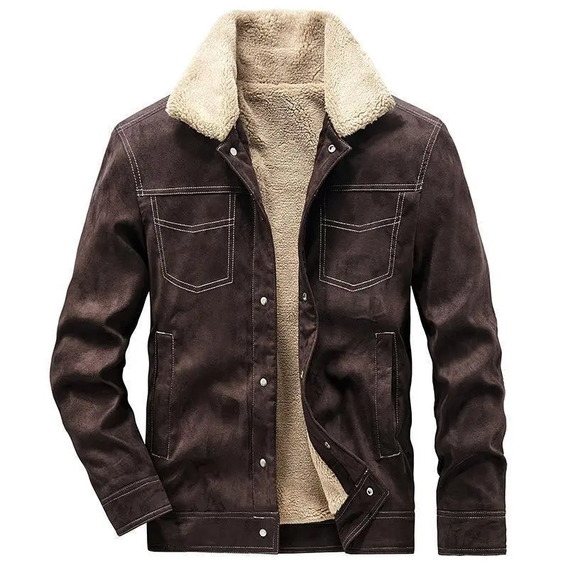Herren Modische Übergangsjacke mit Fleecefutter Drune