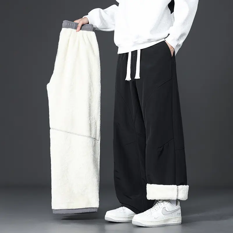 Herren Modische und Bequeme Jogginghose mit Fleece-Innenfutter