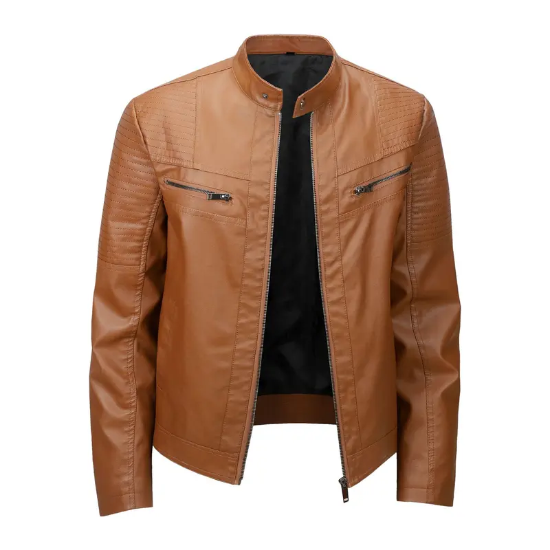 Herren Modische und hochwertige Lederjacke Drune