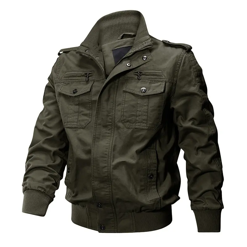 Herren Modische Utility-Jacke mit mehreren Brusttaschen Drune