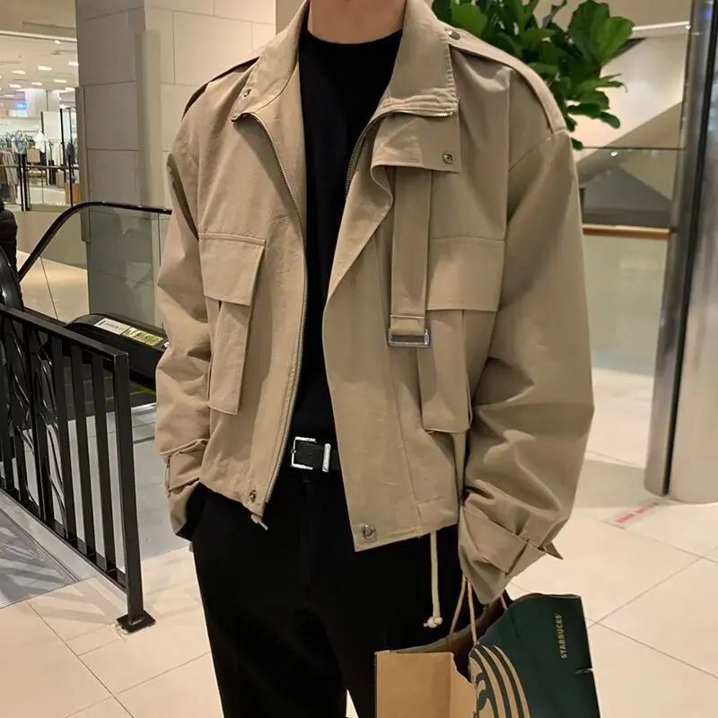 Herren Modische Utility-Jacke mit praktischen Taschen Drune