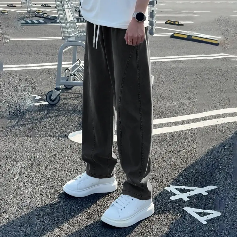 Herren Modische weite Freizeithose Drune