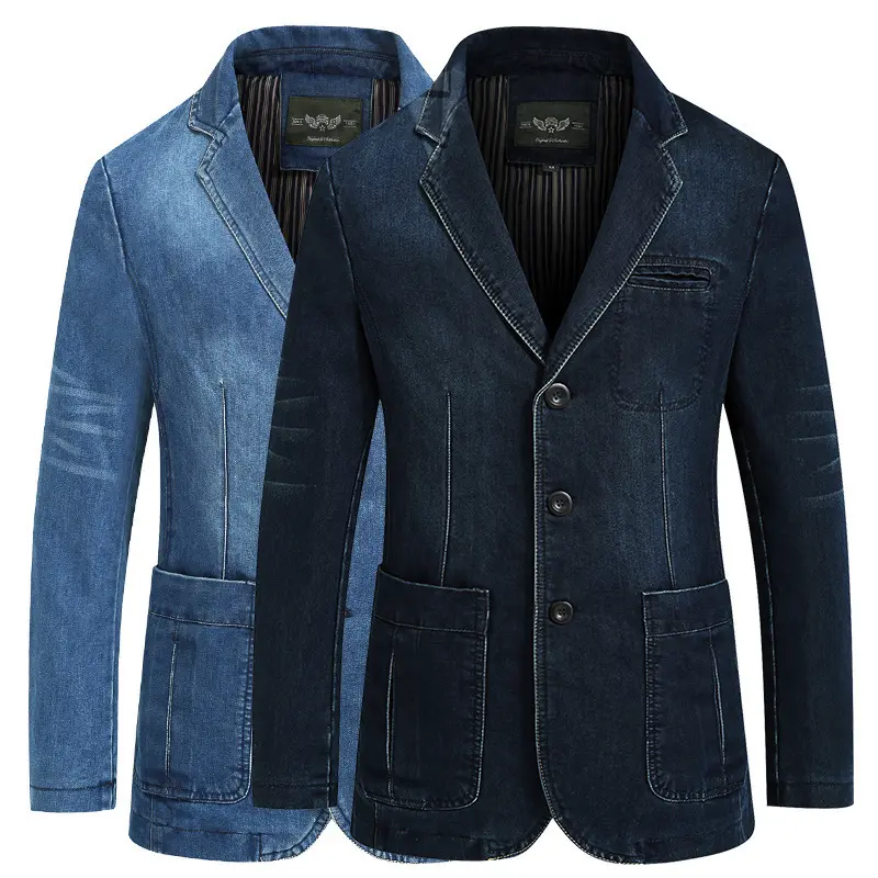 Herren modischer Denim Blazer Drune
