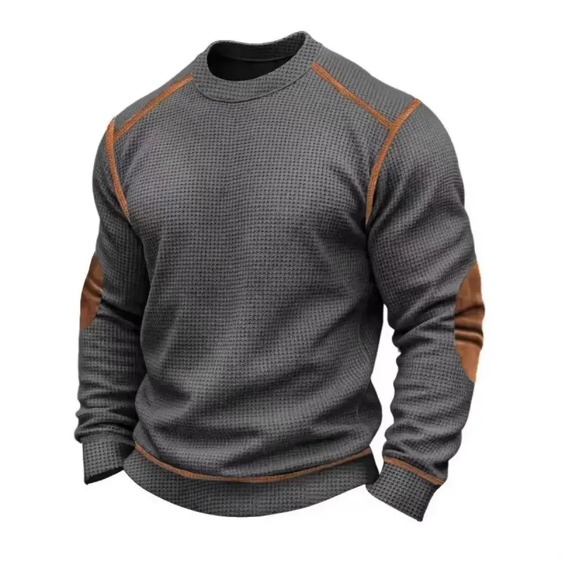 Herren Modischer Langarmpullover mit strukturiertem Design Drune