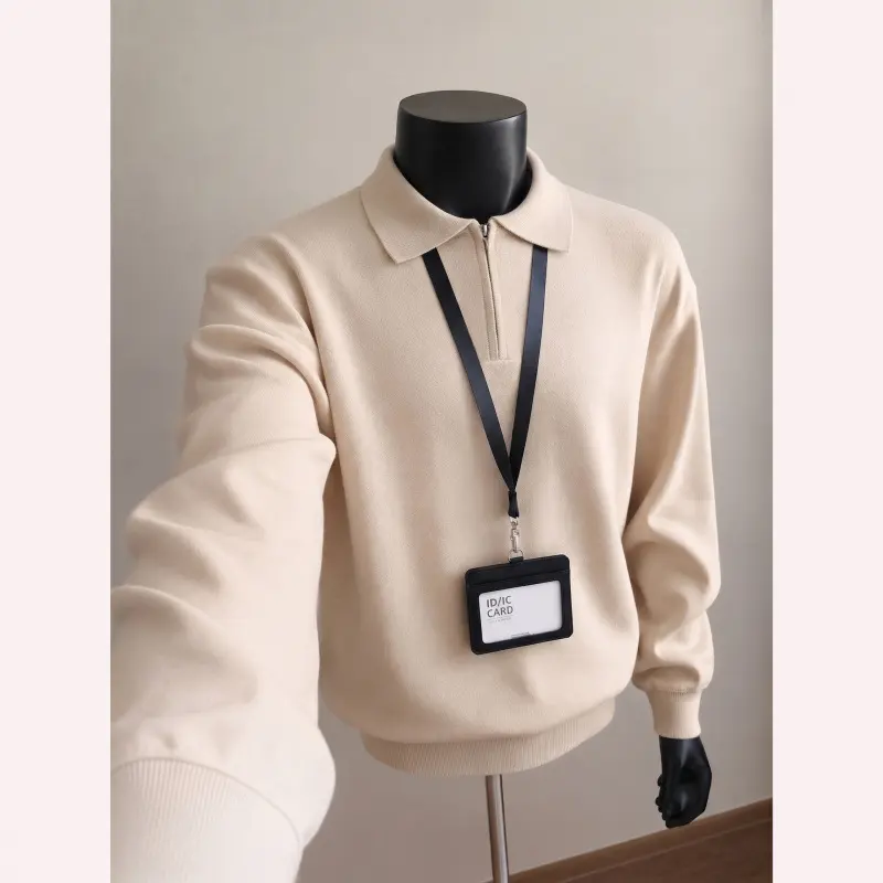 Herren Modischer Pullover mit Stehkragen Drune