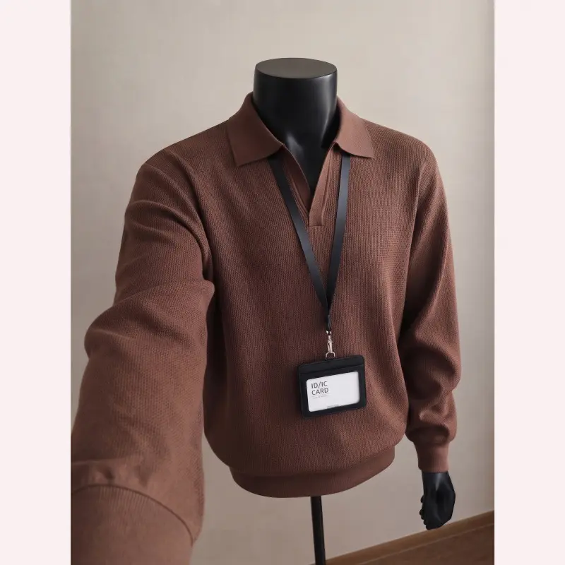 Herren Modischer Pullover mit V-Ausschnitt Drune