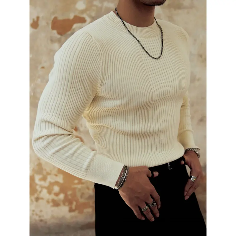 Herren Modischer Rippstrickpullover Drune