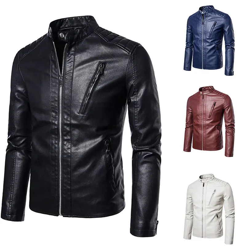 Herren Motorrad-Lederjacke Drune