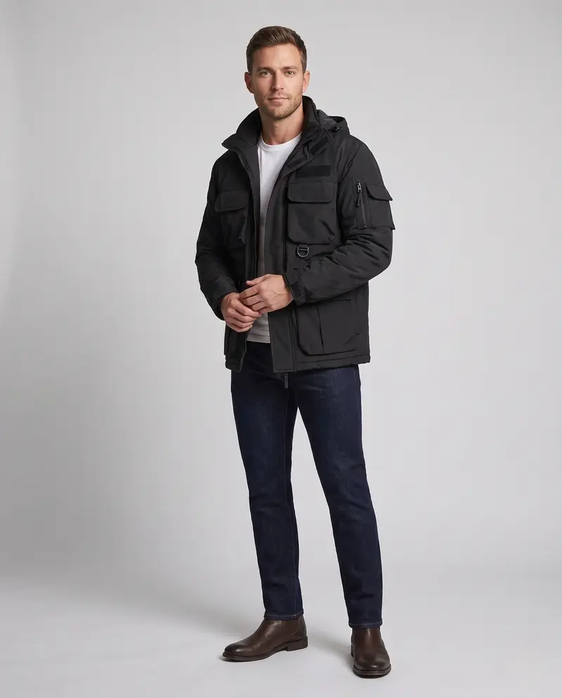 Herren Multifunktionale Outdoor-Jacke mit zahlreichen Taschen Drune