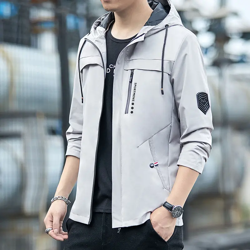 Herren Multifunktionale Sportjacke mit Kapuze Drune