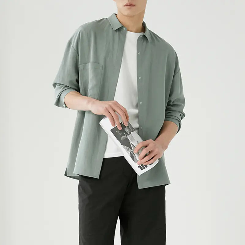 Herren Overshirt aus Baumwoll-Mix mit Brusttasche Drune