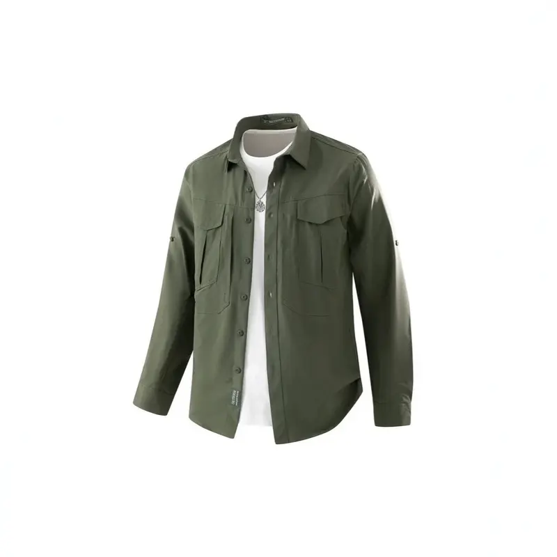 Herren Praktisches Outdoor-Hemd mit vielen Taschen Drune