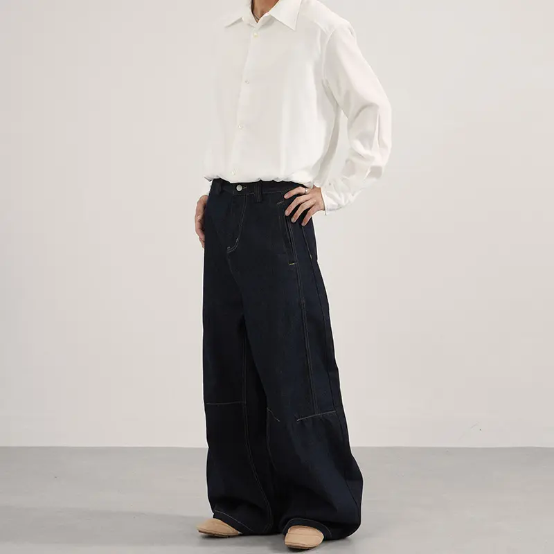 Herren Rohdenim Marlene-Baggy-Jeans mit tiefem Schritt und Kniepaneel-Details Drune
