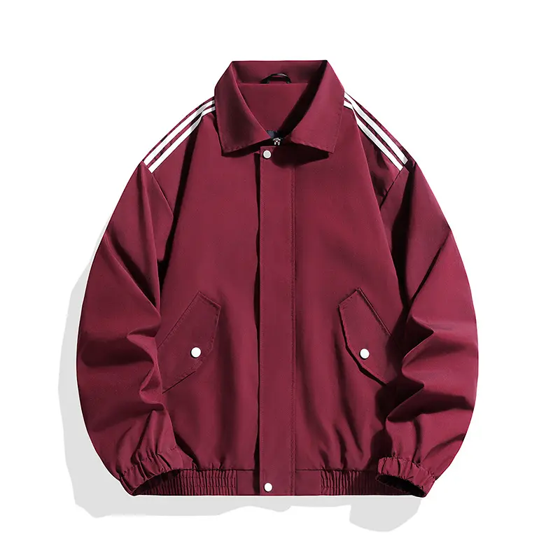 Herren Sportlich-urbane Oversize Bomberjacke mit geripptem Saum, Druckknopfblende & Schulterstreifen Drune