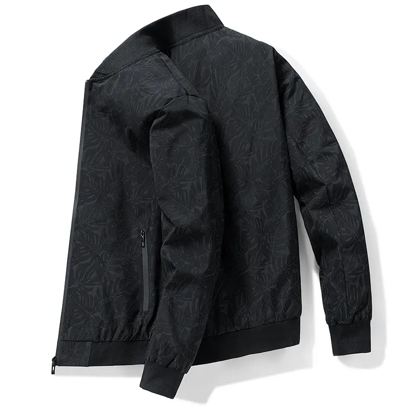 Herren Sportliche Bomberjacke mit floralem Muster Drune