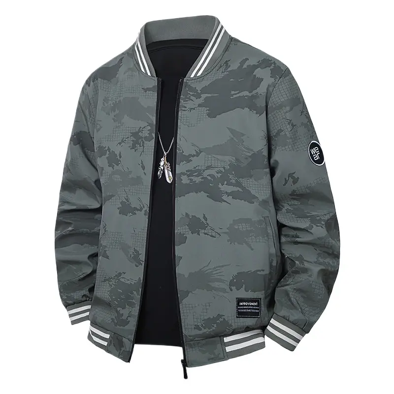 Herren Sportliche Bomberjacke mit kontrastierenden Details Drune