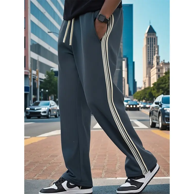 Herren Sportliche Freizeithose mit Kontraststreifen Drune