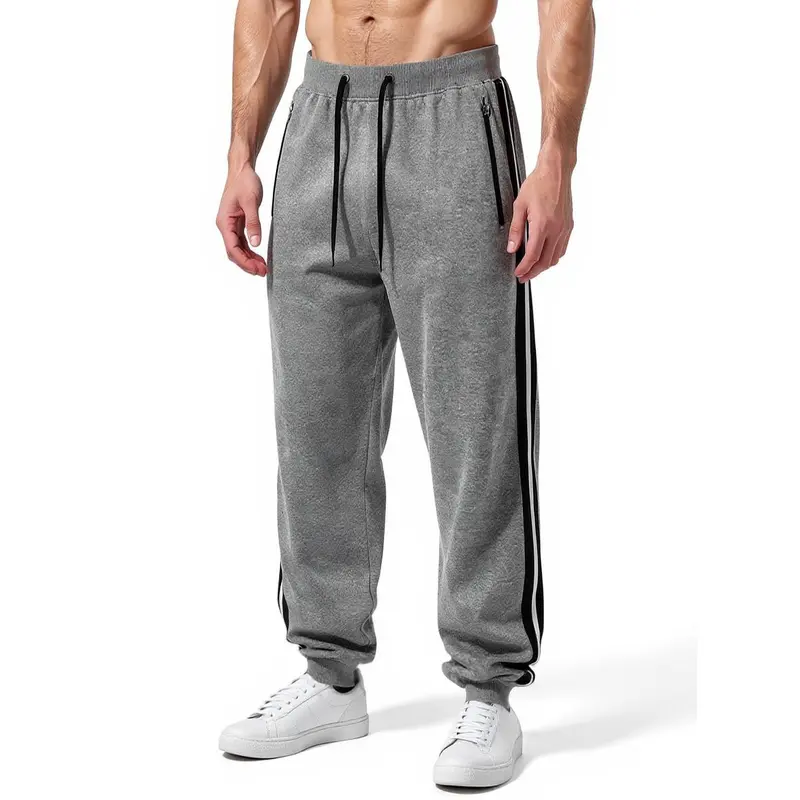 Herren Sportliche Jogginghose mit elastischem Bund und seitlichen Reißverschlusstaschen Drune