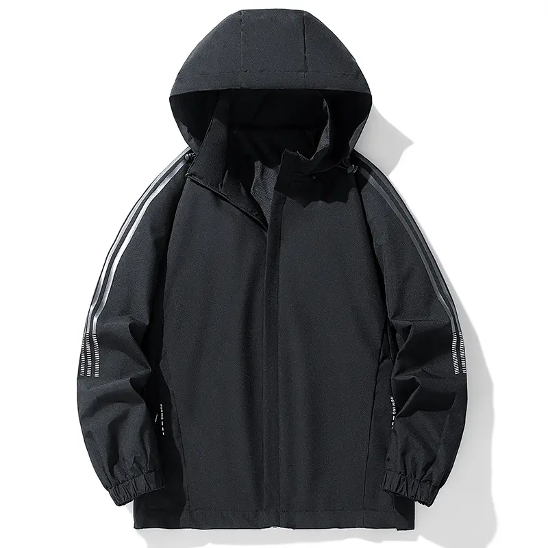 Herren Sportliche Regenjacke mit verstellbarer Kapuze Drune