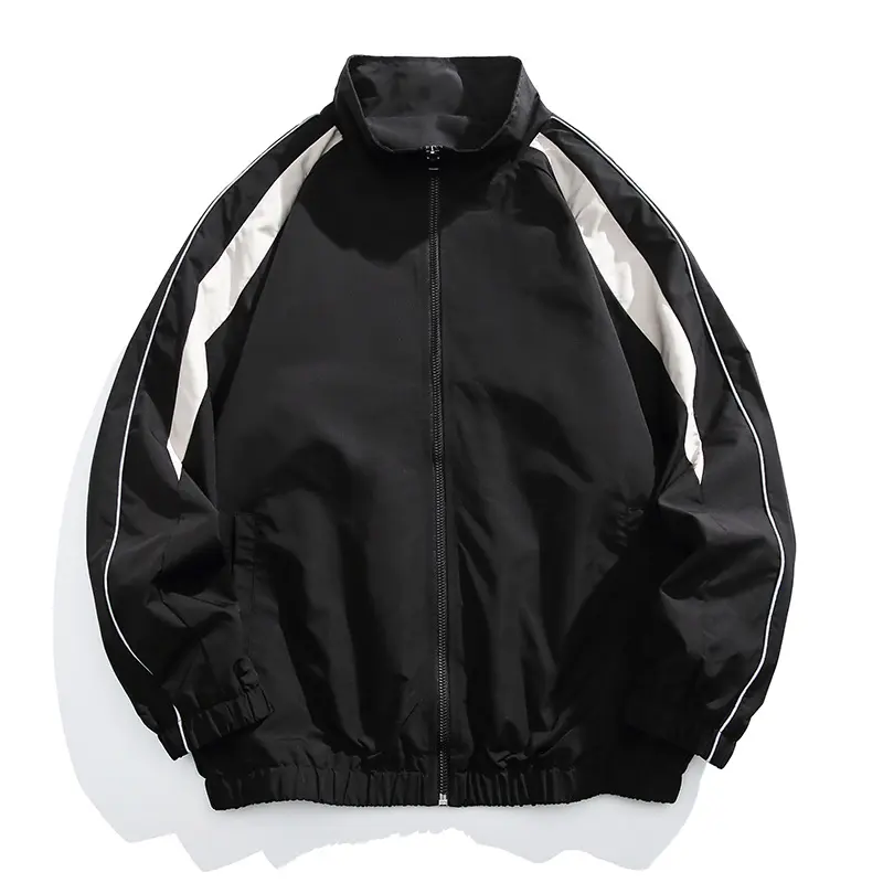 Herren Sportliche Trainingsjacke mit hohem Kragen Drune