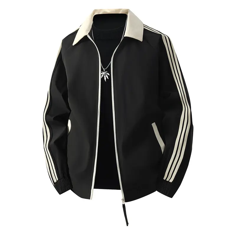 Herren Sportliche Übergangsjacke mit hohem Kragen und elastischen Bündchen Drune