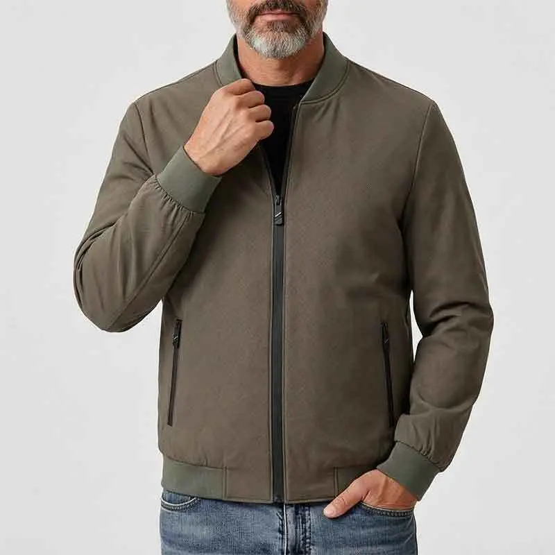 Herren Sportliche Übergangsjacke mit hohem Kragen und seitlichen Reißverschlusstaschen Drune 1788242364