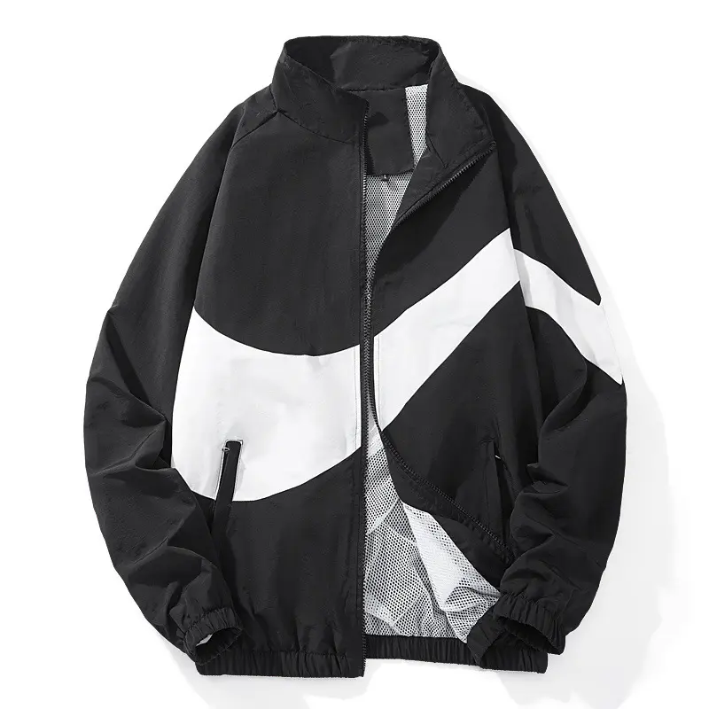 Herren Sportliche Übergangsjacke mit hohem Kragen und seitlichen Reißverschlusstaschen Drune
