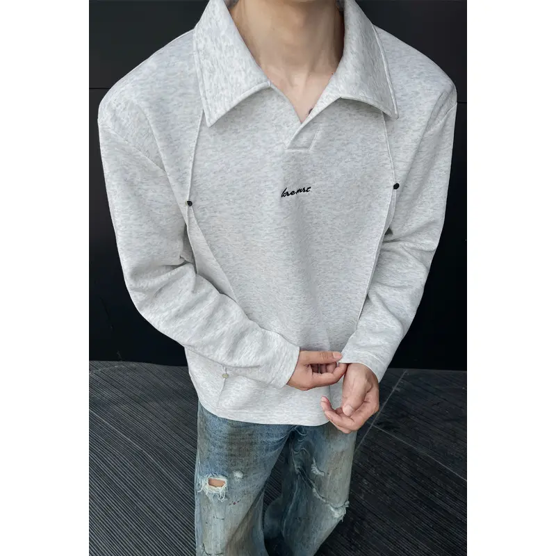Herren Sportliches Langarm-Poloshirt Drune