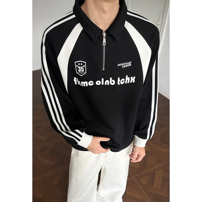 Herren Sportliches Zip-Pullover Drune