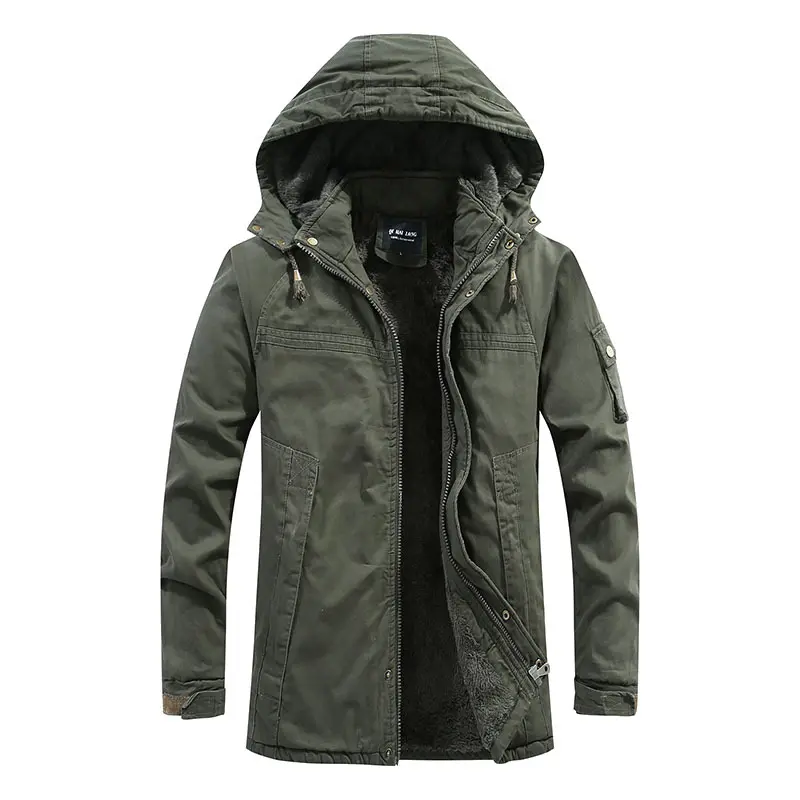 Herren Strapazierfähige Fleecejacke mit Kapuze Drune