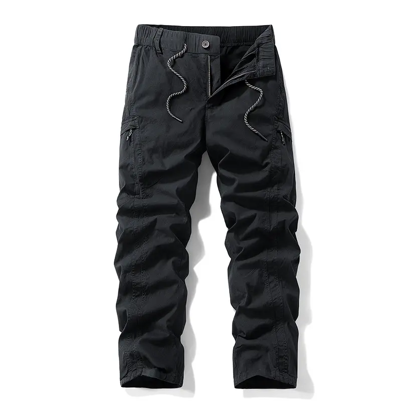 Herren Stretch-Utility-Cargohose mit elastischem Bund und Mehrfachtaschen Drune