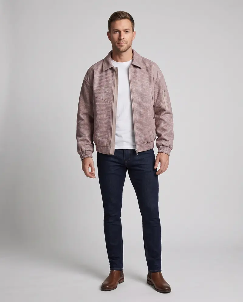 Herren stylische Jacke mit strukturiertem Design Drune