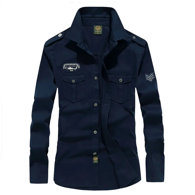 Herren Stylisches Langarmhemd Drune