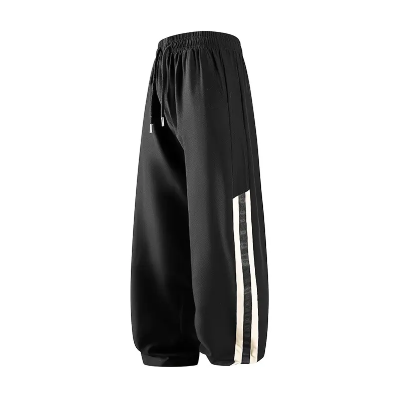 Herren Sweatpants mit elastischem Bund und seitlichen Streifen Drune