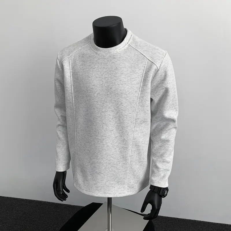 Herren Sweatshirt mit strukturierten Nahtdetails und Rundhalsausschnitt Drune