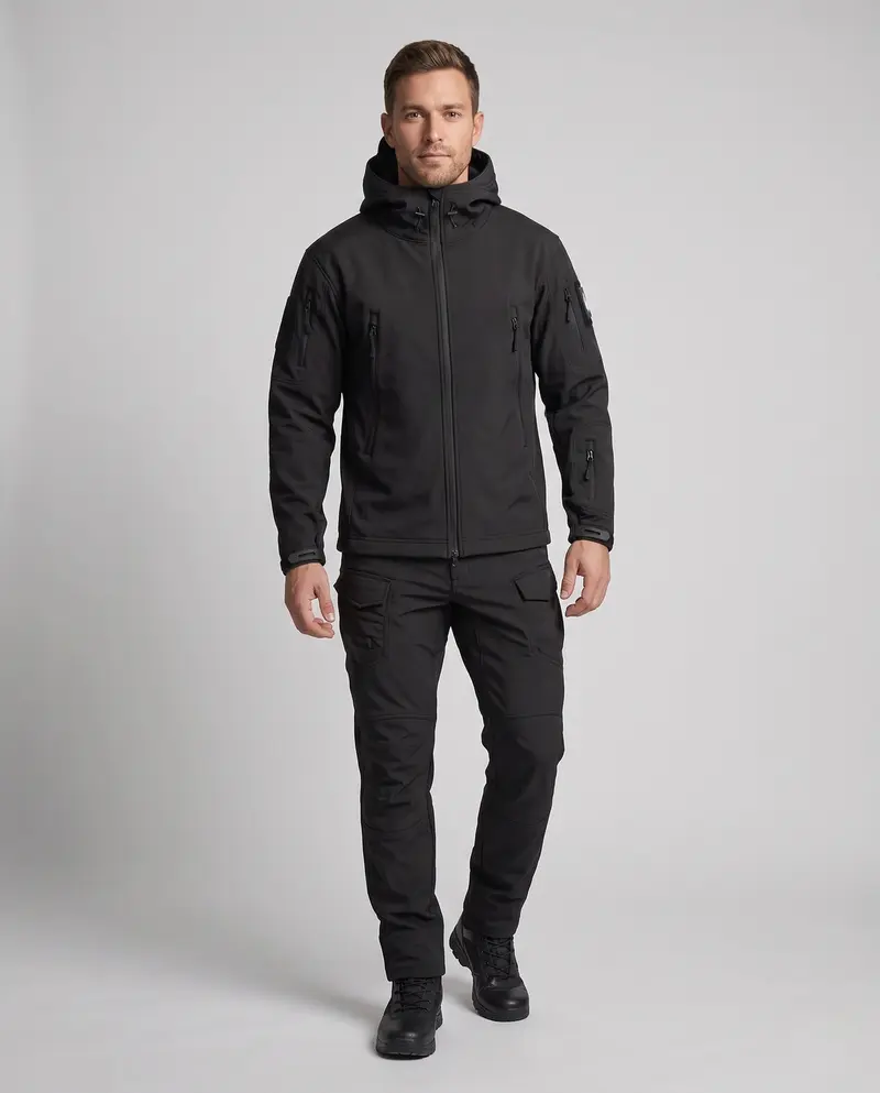 Herren Tactical Softshell Set mit Multifunktionsausstattung und thermischer Innenauskleidung