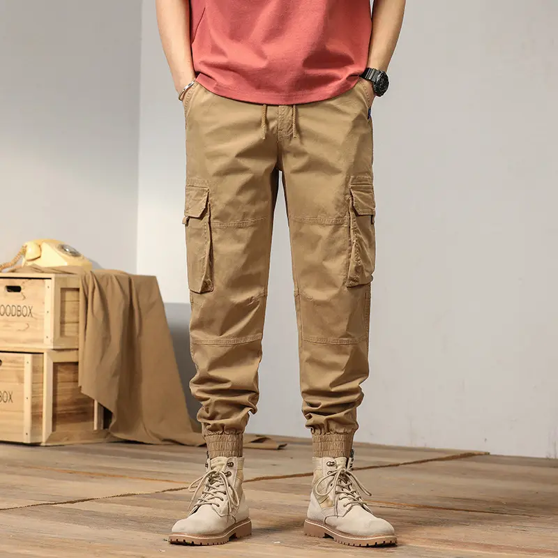 Herren Tapered-Cargo-Joggerhose mit verstärkten Kniepartien und elastischem Saum Drune