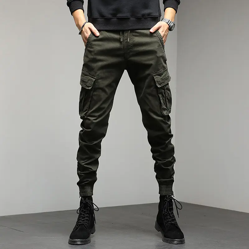 Herren Tapered Utility-Cargo-Jogger mit Tunnelzugbund, verstärkten Kniepartien & Mehrfach-Taschen Drune