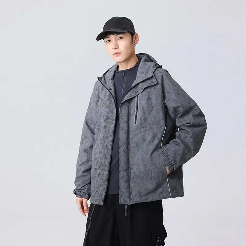 Herren Technische Regenjacke mit verschweißten Nähten und reflektierenden Details Drune