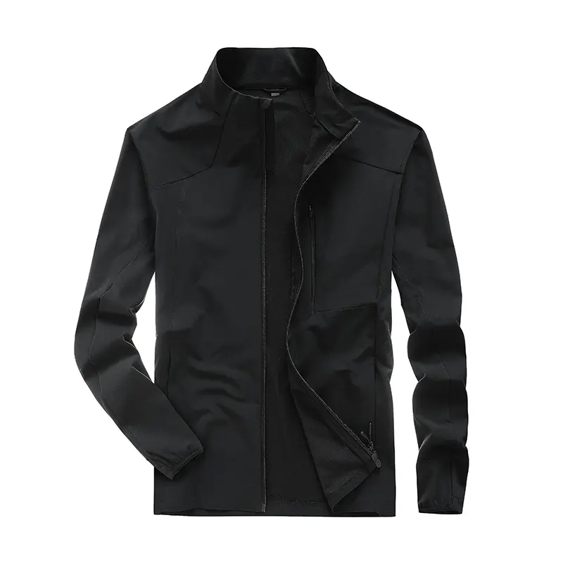 Herren Technische Softshell-Jacke mit hohem Stehkragen, atmungsaktiver Membran & minimalistischen Reißverschlusstaschen Drune