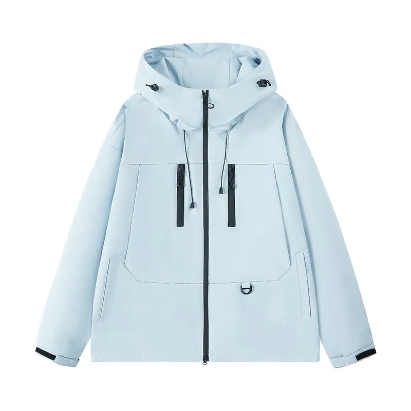 Herren Technische wasserabweisende Kapuzen‑Übergangsjacke mit getapten Reißverschlüssen & Utility‑Taschen Drune