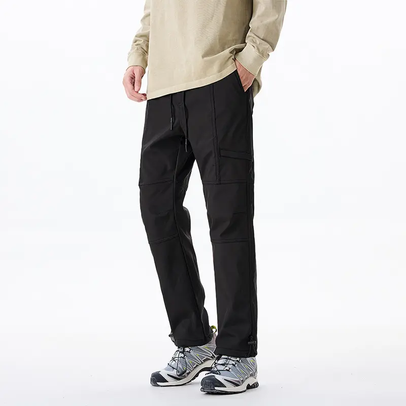 Herren Trekking-Cargohose mit Tunnelzugbund, vorgeformten Kniepaneelen und verstellbarem Saum Drune