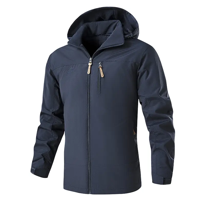 Herren Ultraleichte Softshell‑Hybridjacke mit verstellbarer Kapuze, wind‑ und wasserabweisender Membran Drune