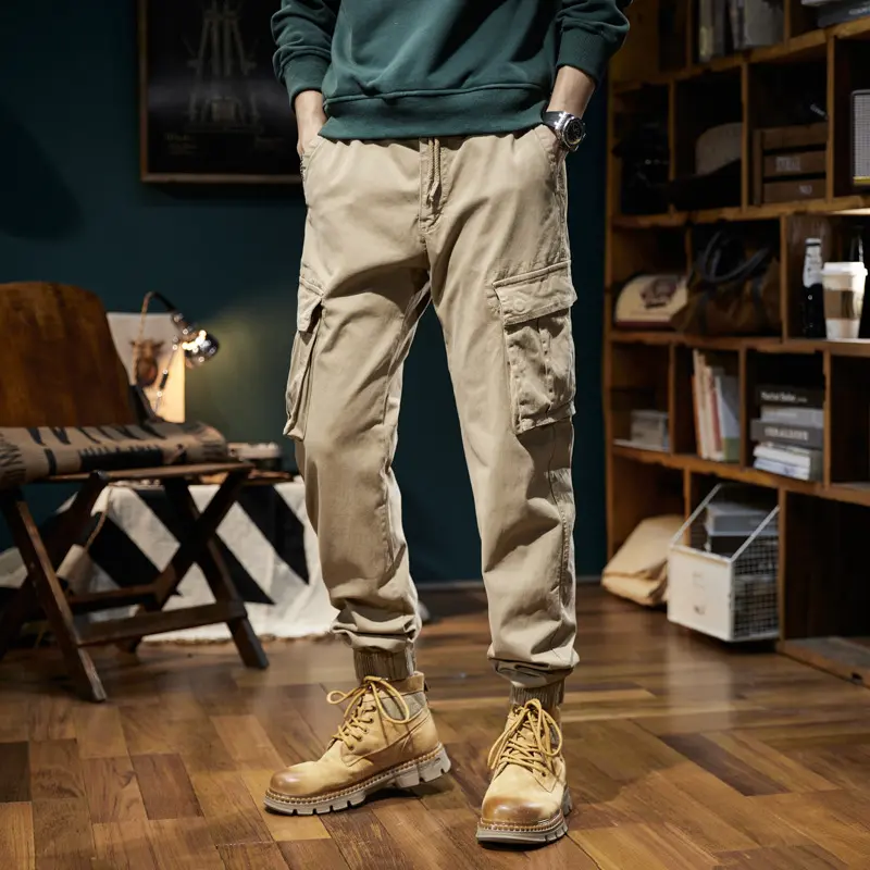Herren Urban‑Utility Relaxed‑Fit Cargo‑Jogginghose mit Tunnelzug und Mehrfach‑Taschen Drune