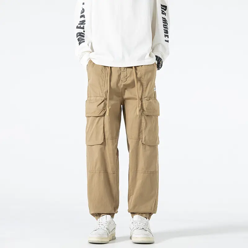 Herren Utility-Cargo-Jogginghose im Workwear-Look mit Tunnelzugbund und elastischen Beinabschlüssen Drune