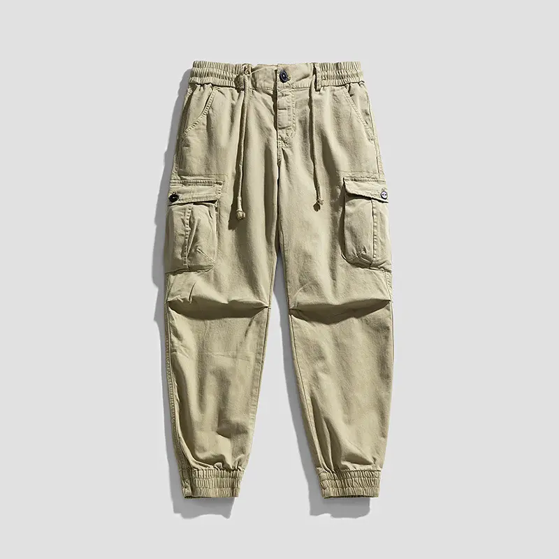 Herren Utility-Cargohose im Joggerstil mit elastischem Tunnelzugbund und Mehrfach‑Taschen Drune