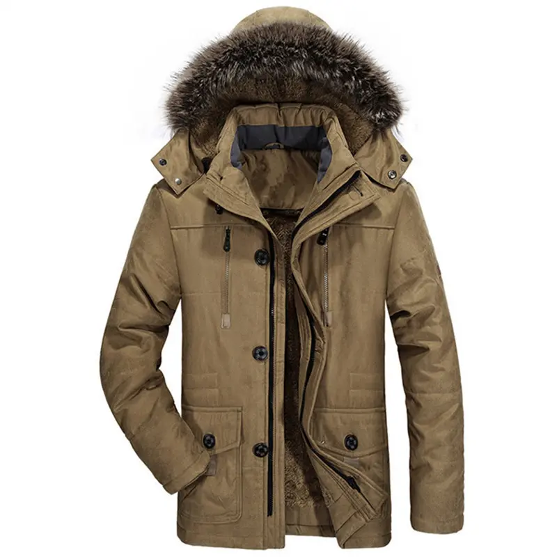 Herren Warm gefütterte Jacke Drune