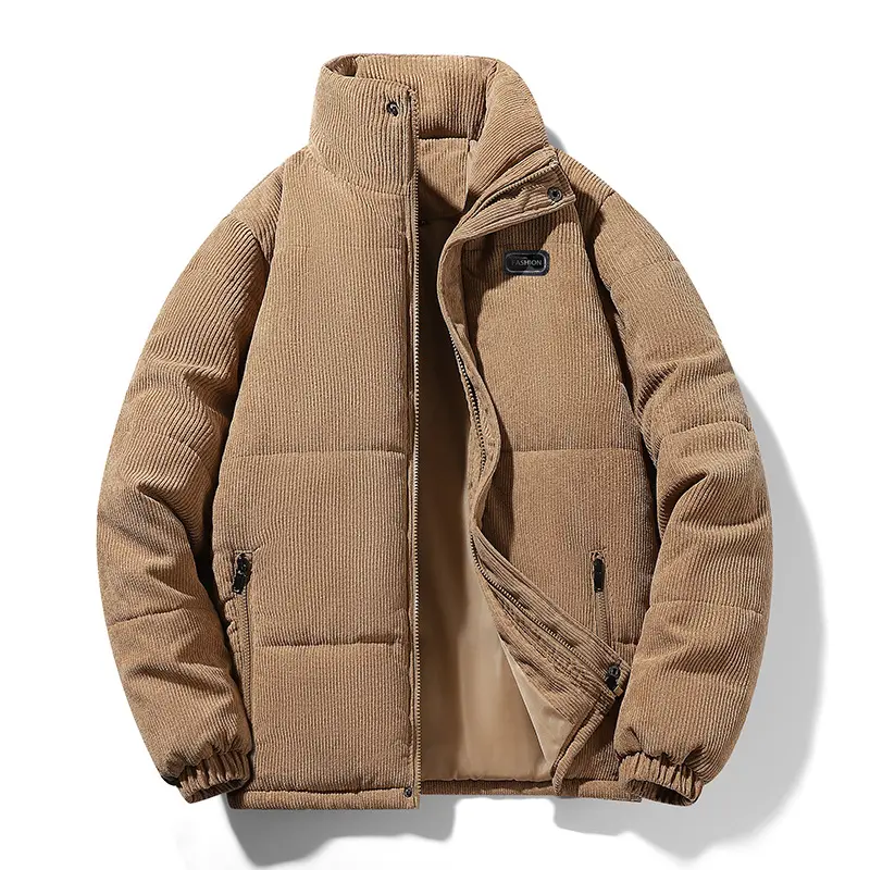 Herren Warme Steppjacke mit hohem Kragen Drune