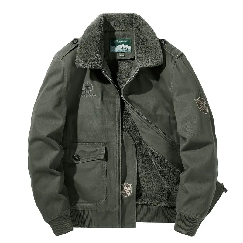 Herren Warme Übergangsjacke mit Fleece-Innenfutter Drune